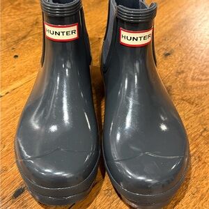 Hunter Black Ankle Boots